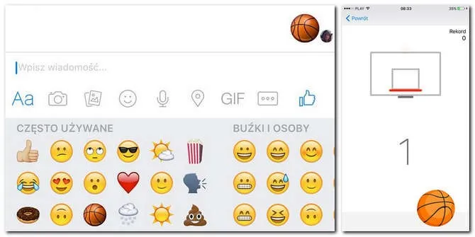 Messenger gry AR wideo rozmowa, ukryte gry emotikony