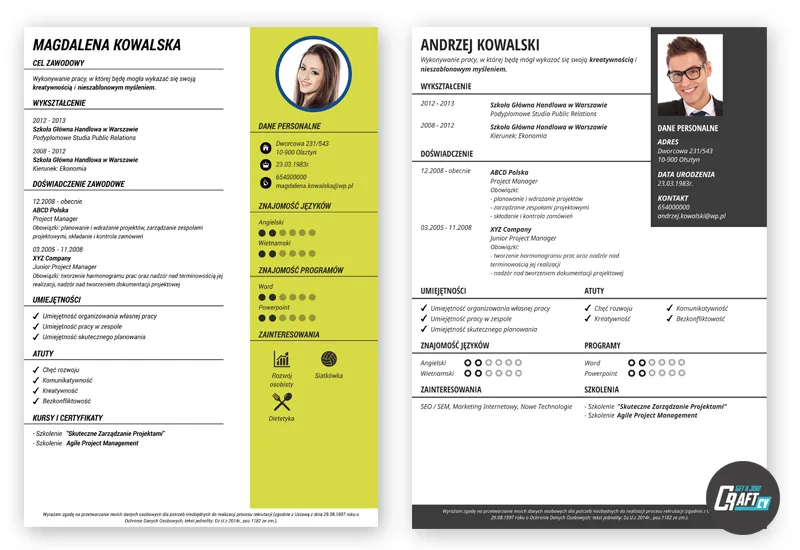 przykładowe CV sekcja umiejętności