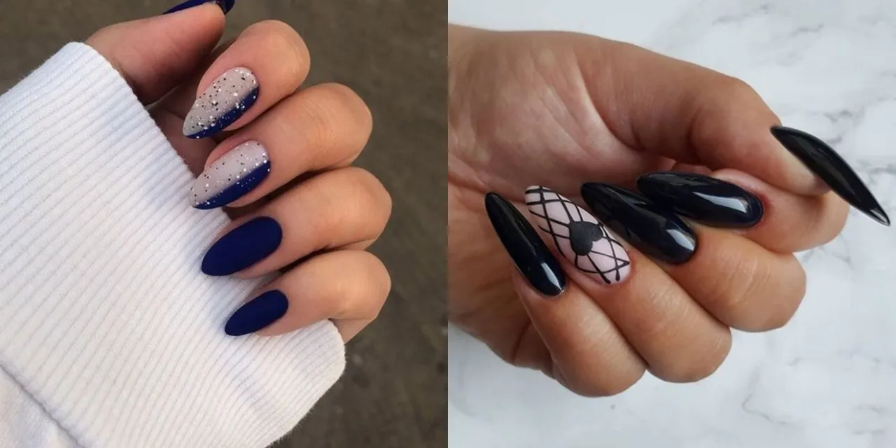 Ciemne eleganckie paznokcie