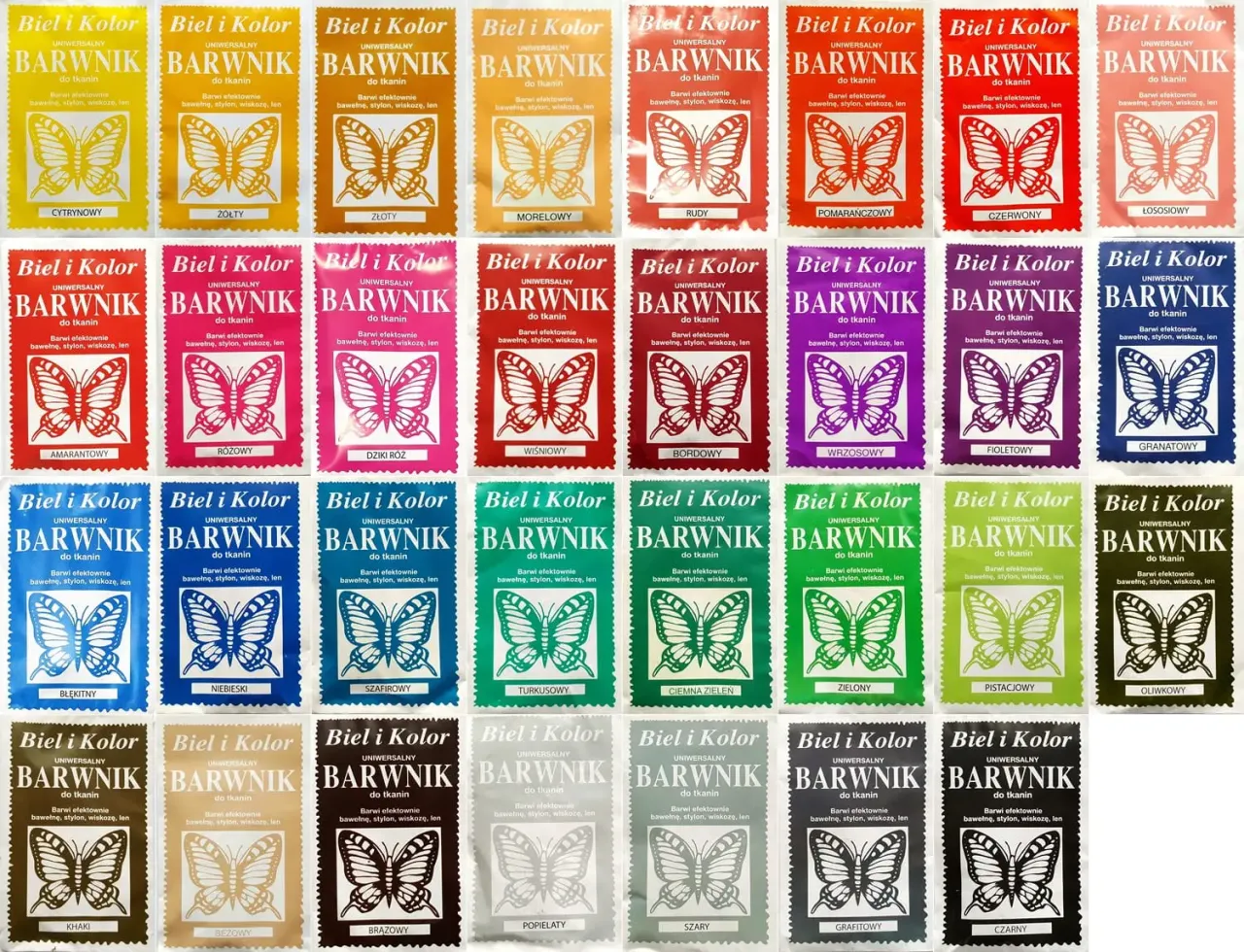 gotowe barwniki do tkanin