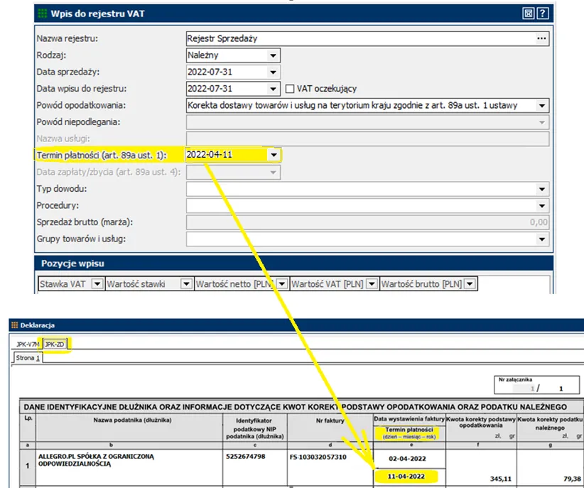 odliczenie VAT terminy deklaracja JPK V7