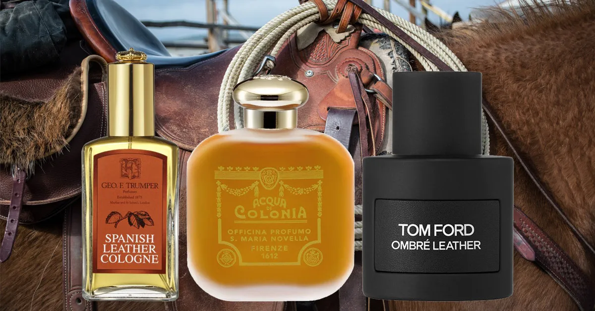 męski flakon perfum na tle ciemnego drewna lub skóry