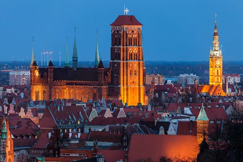 Gdańsk Stare Miasto panorama