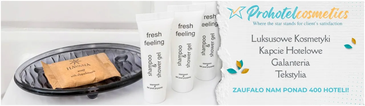 hotelowe kosmetyki jednorazowe, mini szampony, kapcie hotelowe