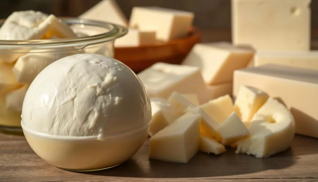 Por&oacute;wnanie mozzarelli w zalewie i w bloku