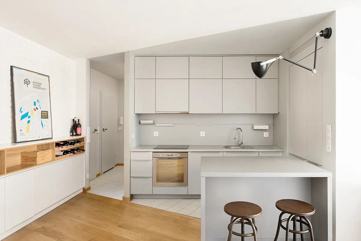 podział stref w małym mieszkaniu