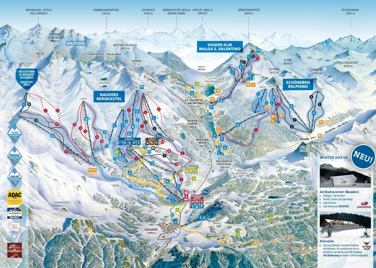 Zaawansowany narciarz na stoku czarnym