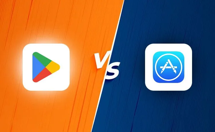 Apple App Store vs Android Google Play por&oacute;wnanie ikon aplikacji