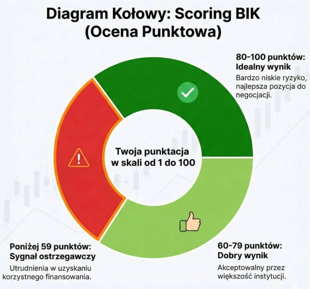 wykres rosnącej zdolności kredytowej, pozytywny scoring BIK