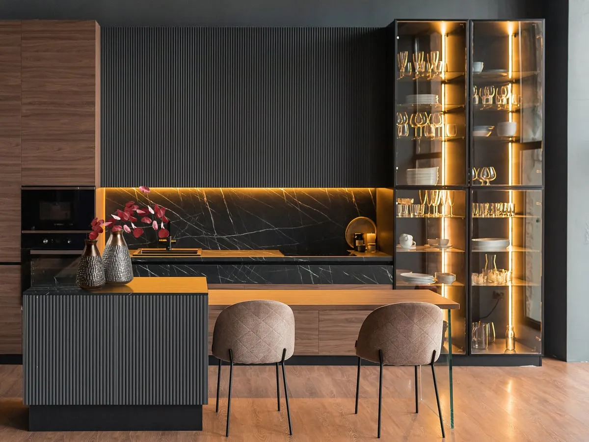 nowoczesna witryna w salonie inspiracje