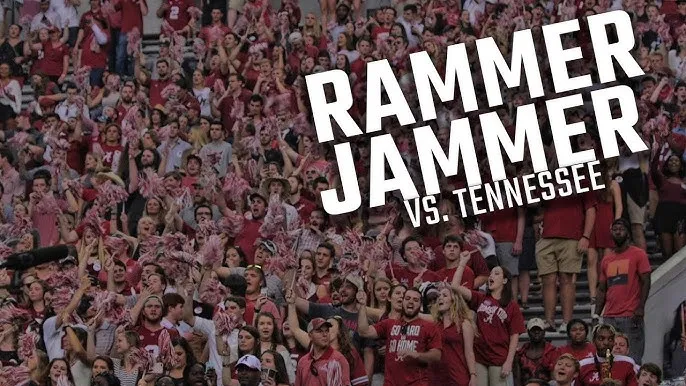 University of Alabama fans chanting Rammer Jammer