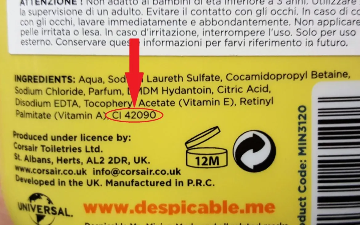 etykieta kosmetyku INCI noworodek