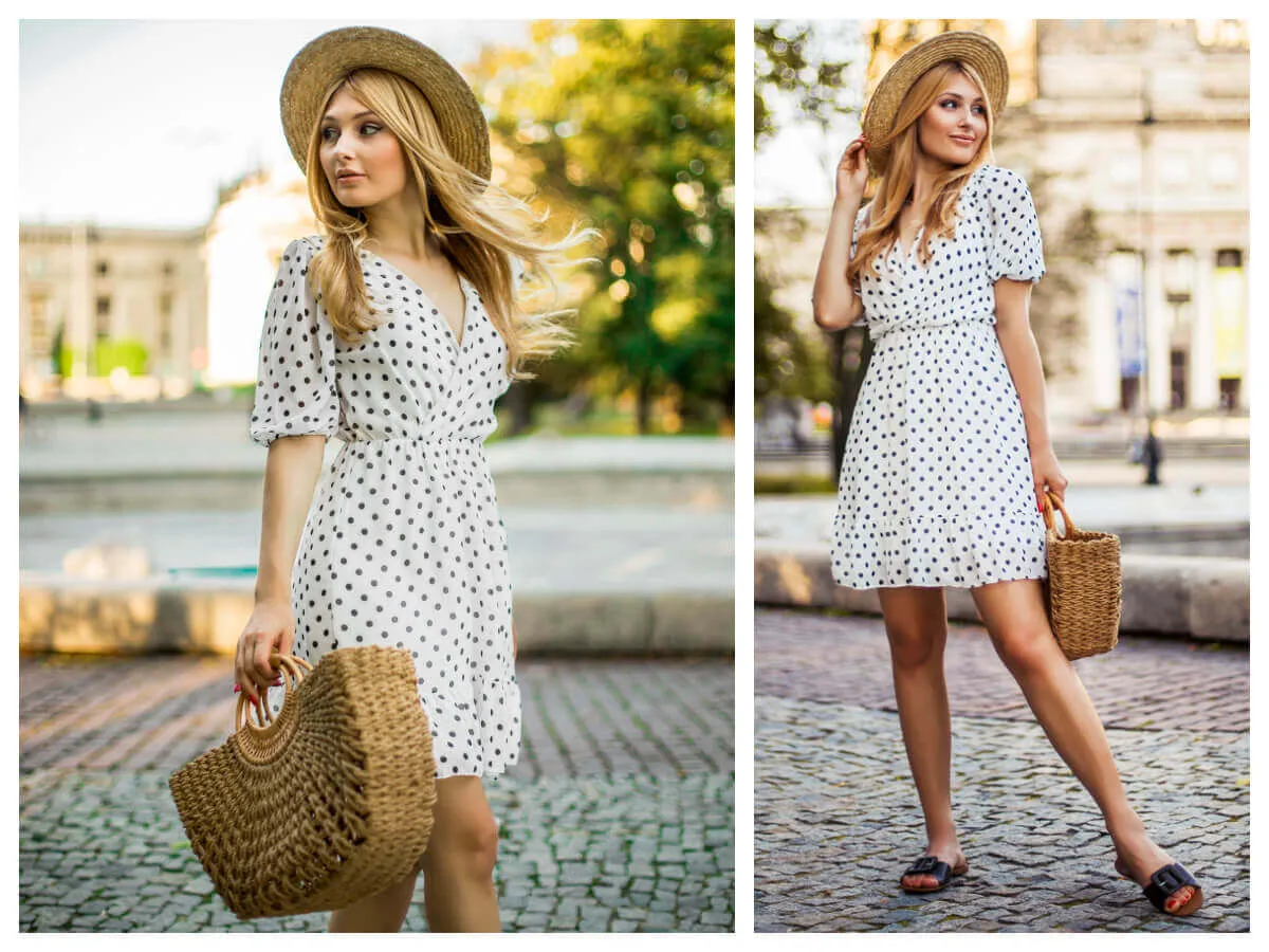 Akcesoria letnie: pleciona torba, sandały, kapelusz