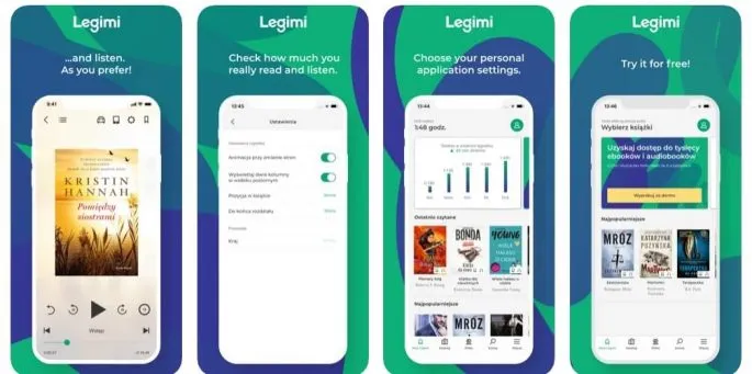 Stos książek o rozwoju osobistym, aplikacje mobilne na smartfonie