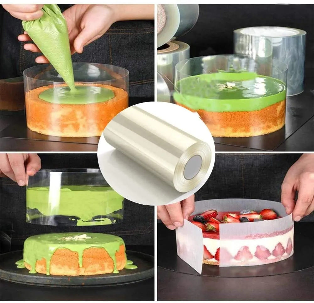 tort zabezpieczony folią i wykałaczkami