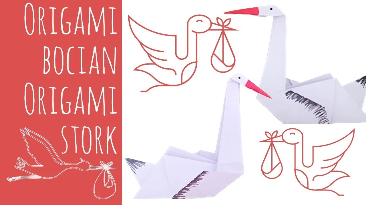 origami bocian instrukcja