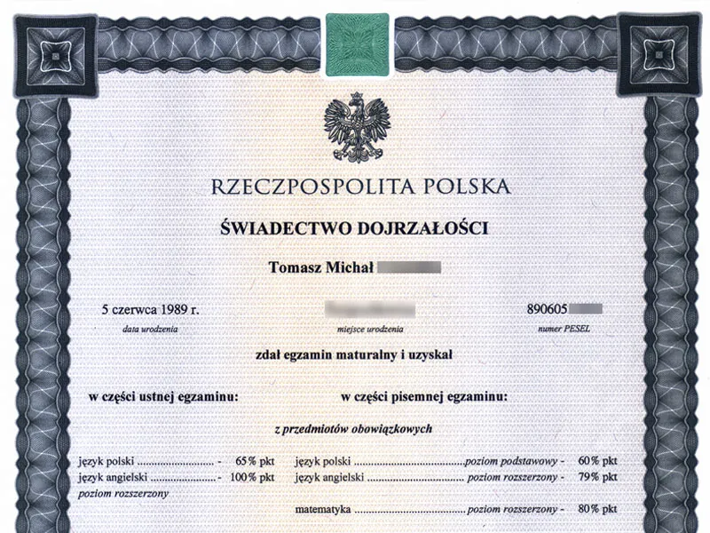 świadectwa kolekcjonerskie ostrzeżenie