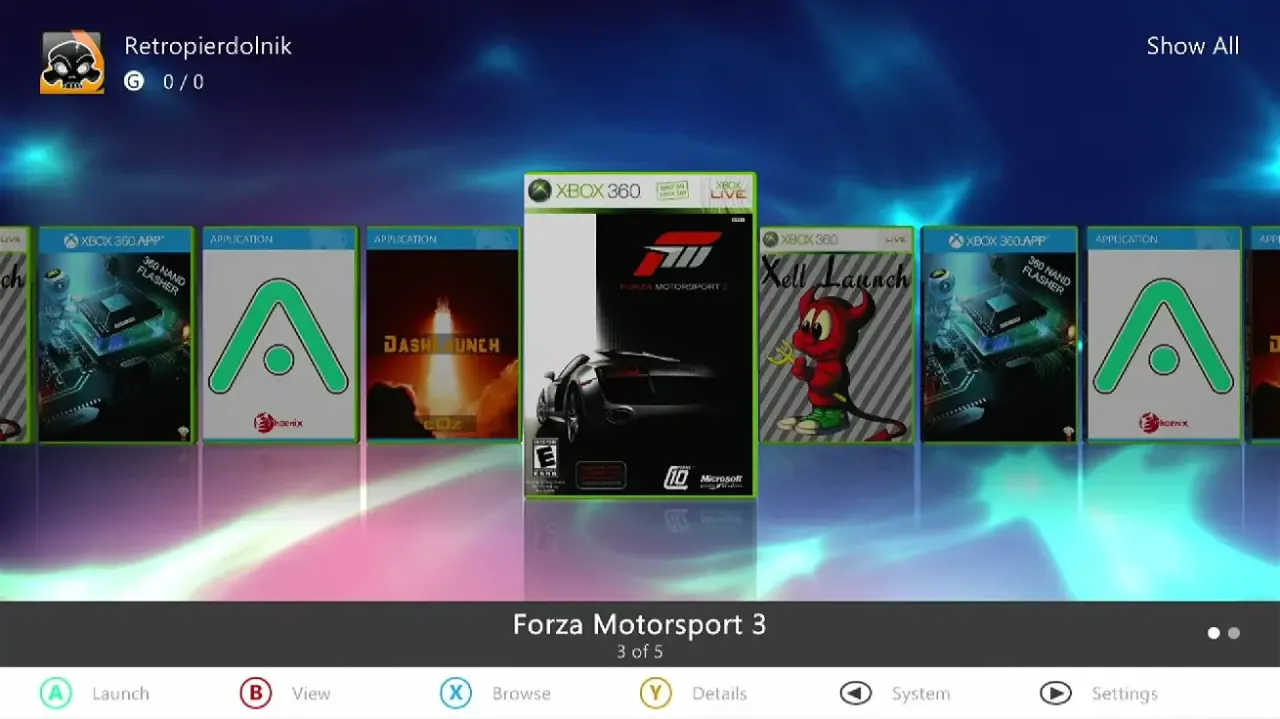 Xbox 360 instalacja gry menu