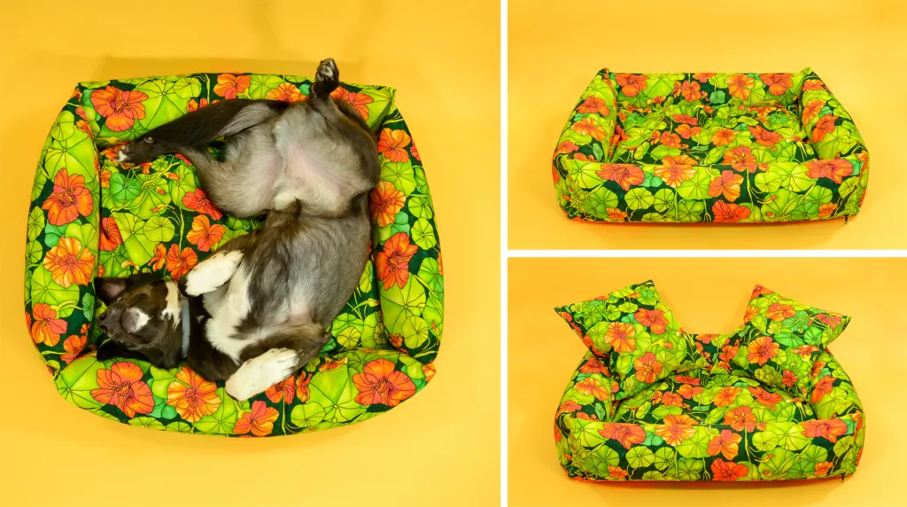 materiały do legowiska dla psa DIY