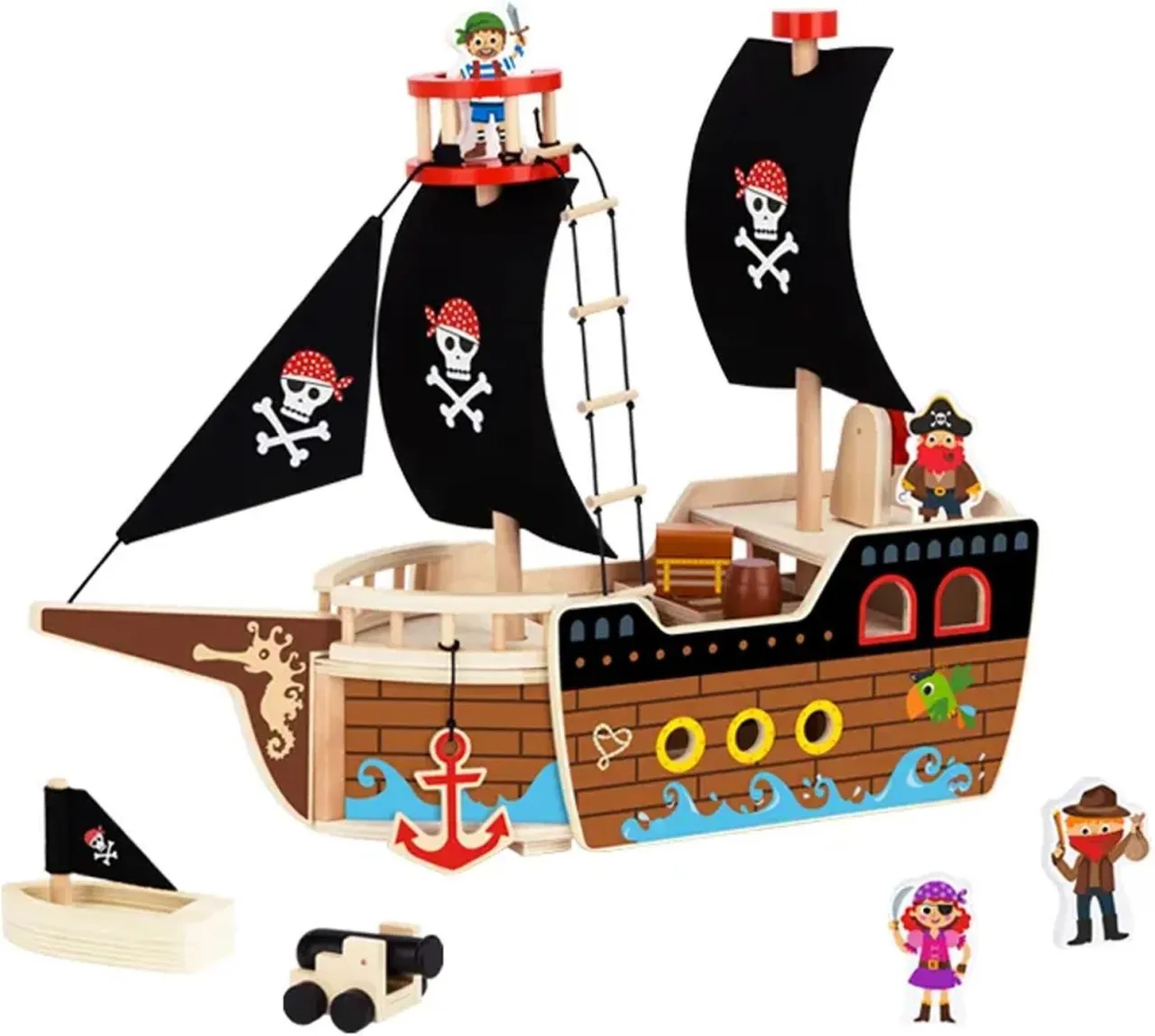 statek piracki plastikowy vs drewniany