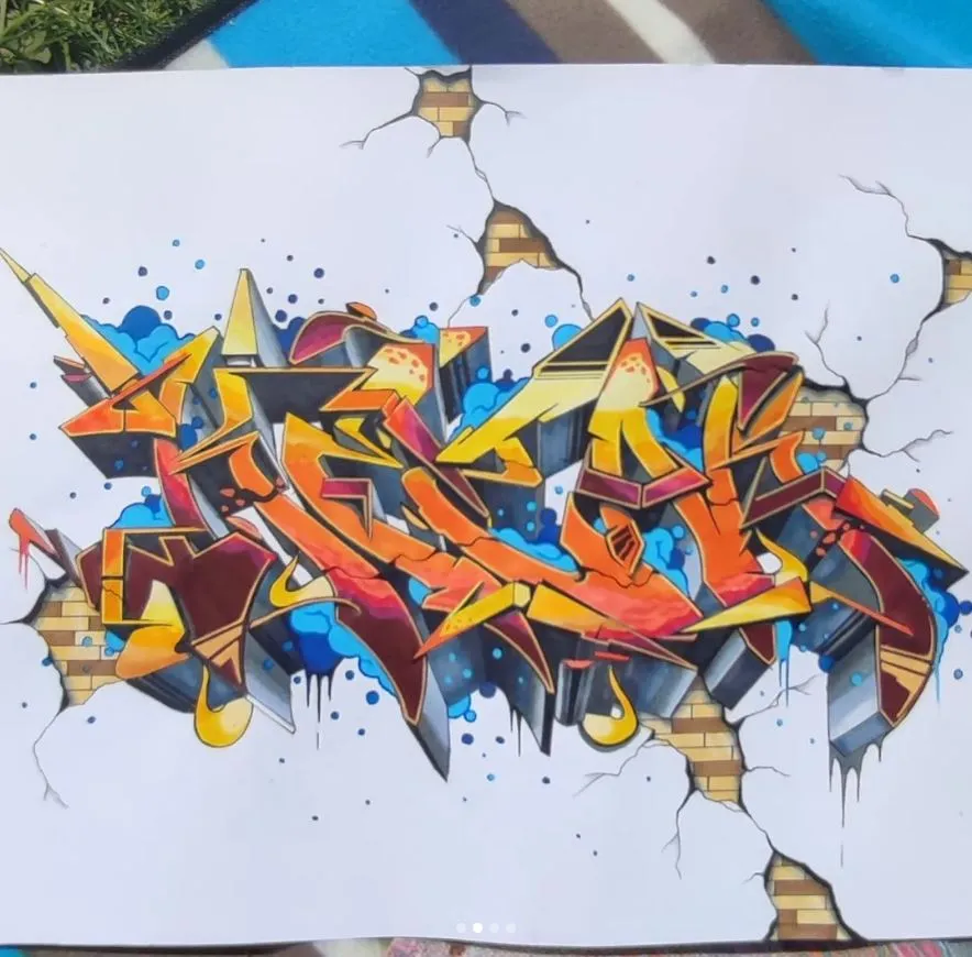 graffiti stile wildstyle bubble style 3d