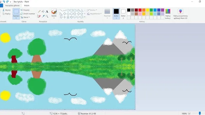 MS Paint odbicie lustrzane zdjęcia