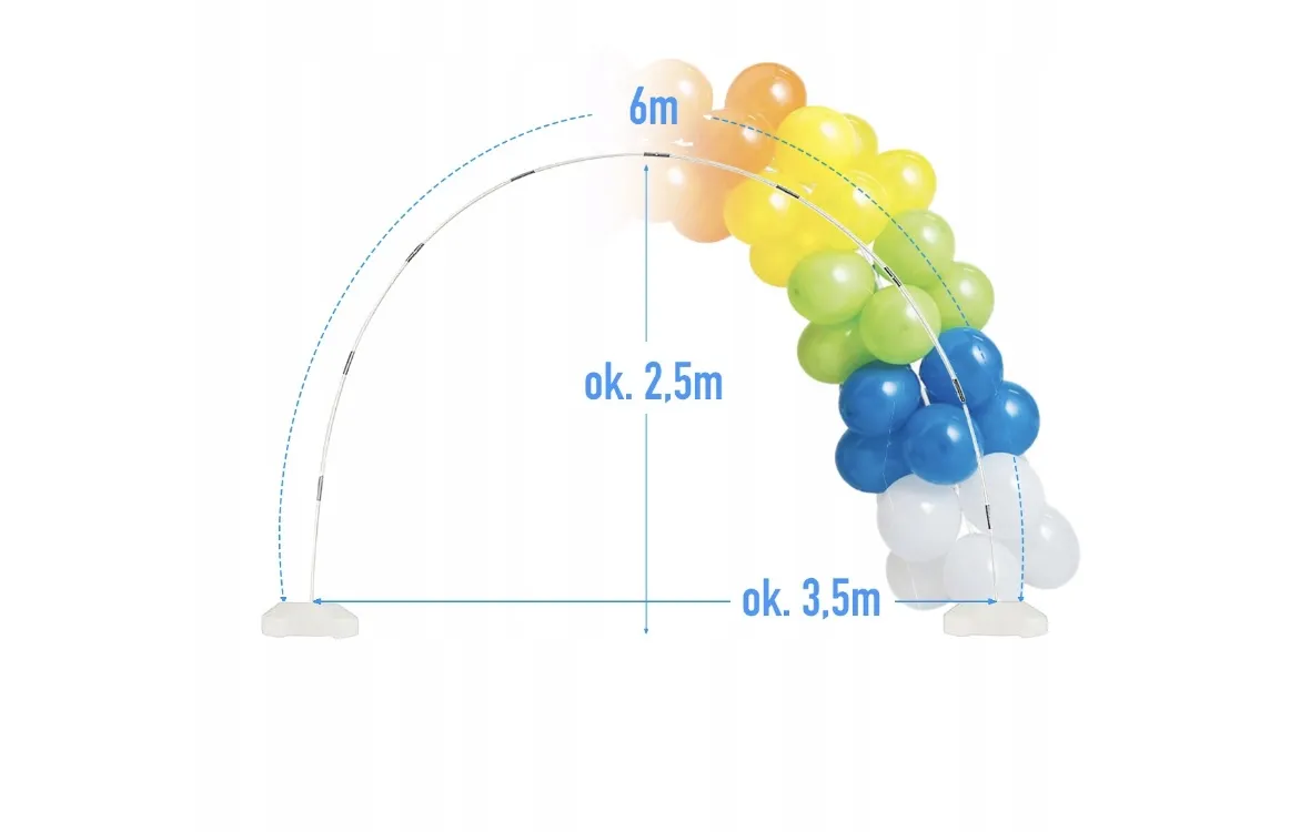 Łuk balonowy na stelażu przykłady