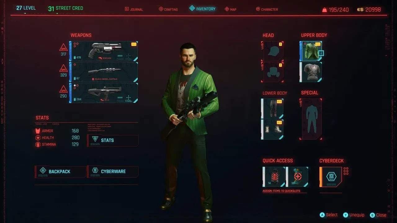 Cyberpunk 2077 character creation attributes