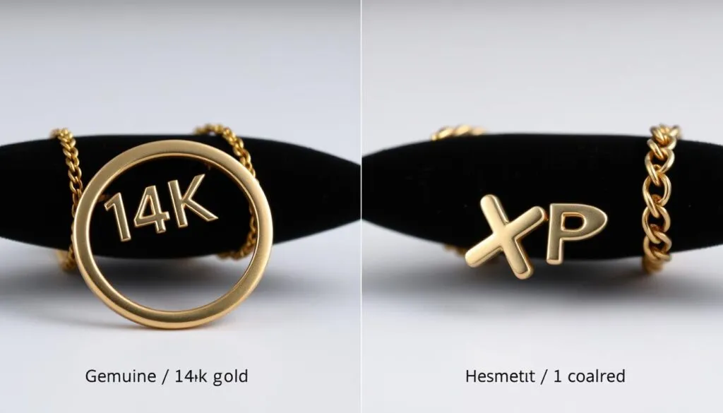 oznaczenia biżuterii próba złota 585 vs XP