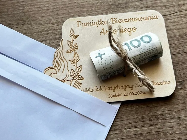 pieniądze na bierzmowanie koperta
