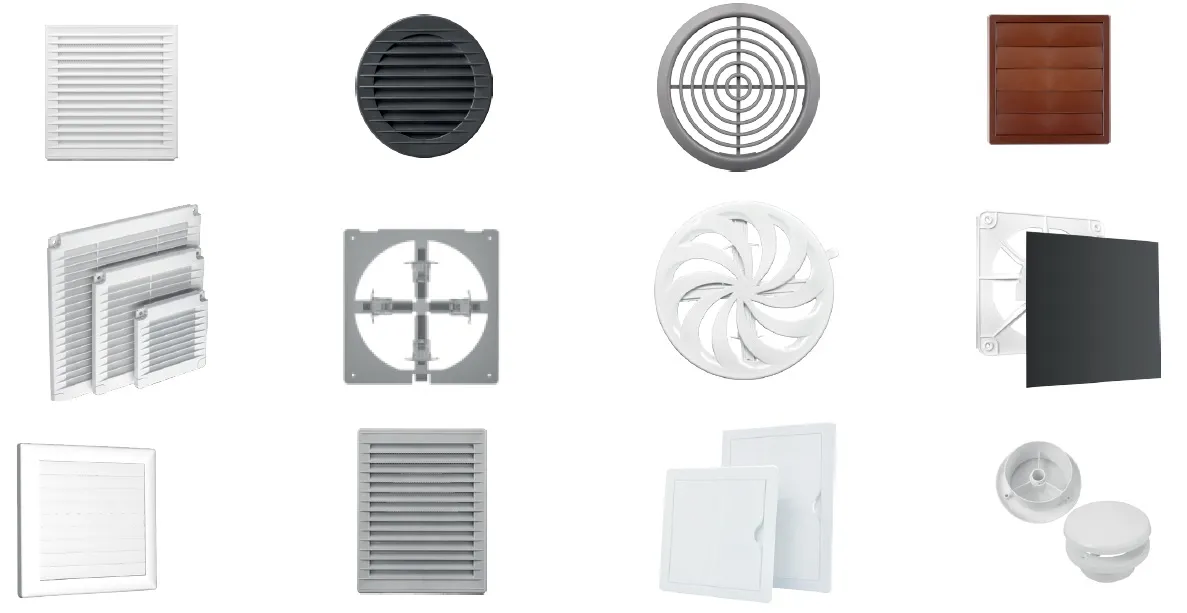 rodzaje kratek wentylacyjnych zewnętrznych