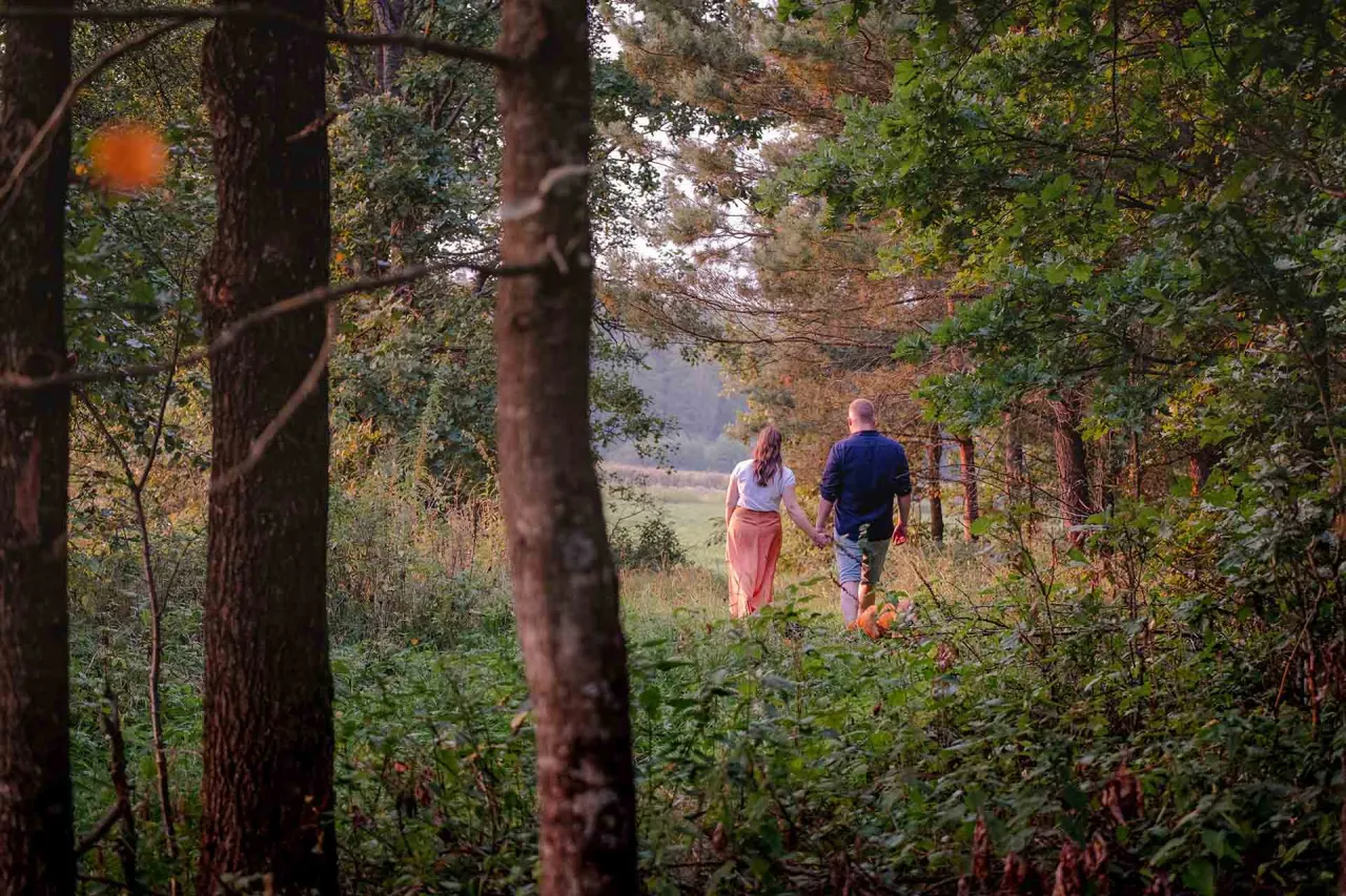 Romantyczny spacer we dwoje