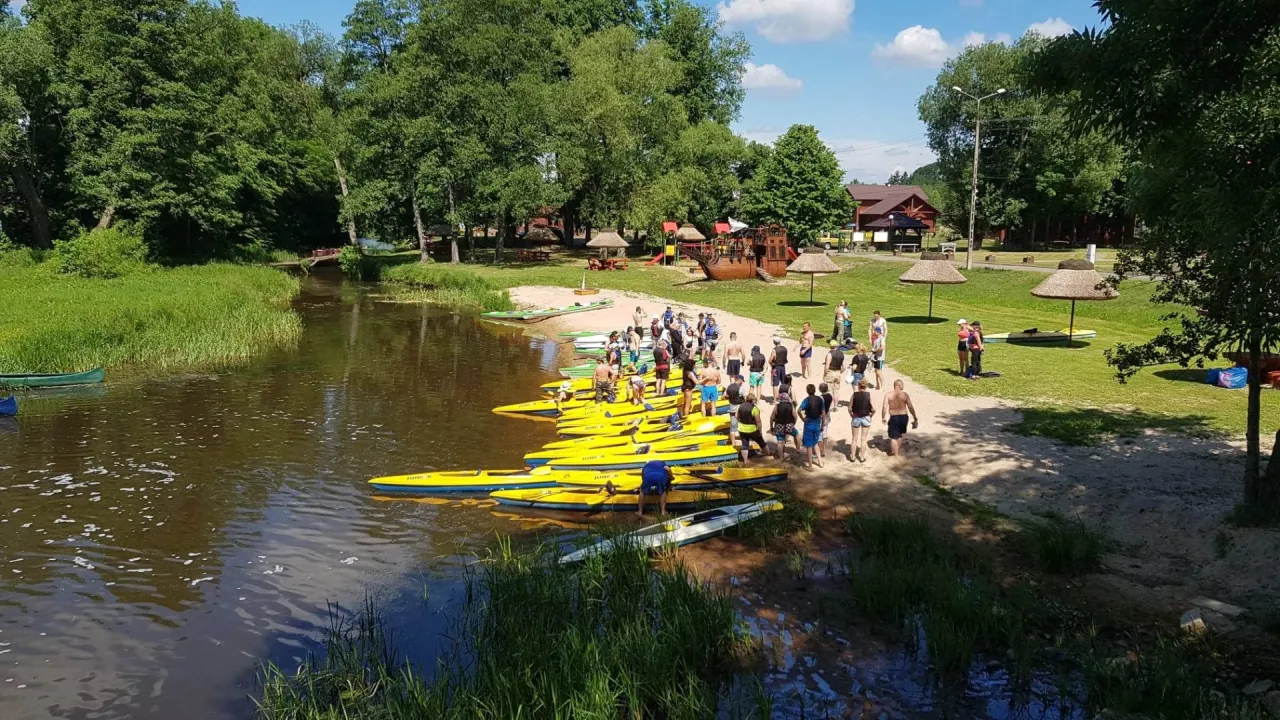 Malownicza rzeka Narewka meandrująca przez Puszczę Białowieską