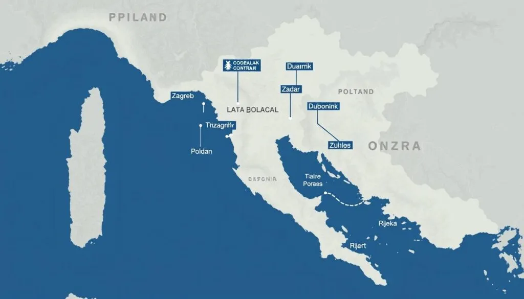 Mapa lotów Polska Chorwacja