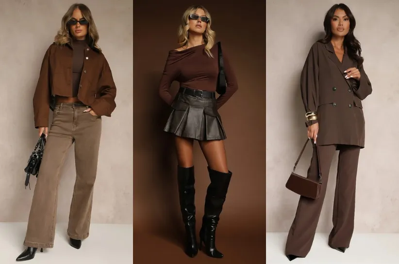 spodnie w kolorach ziemi stylizacje damskie i męskie