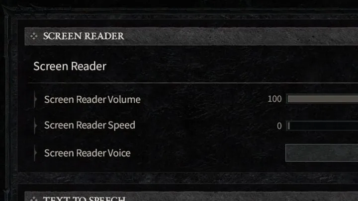 Diablo 4 menu opcje dostępność czytnik ekranu