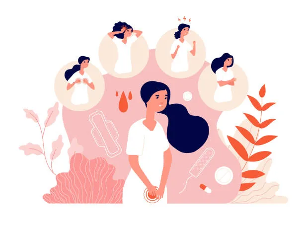 objawy pms ilustracja