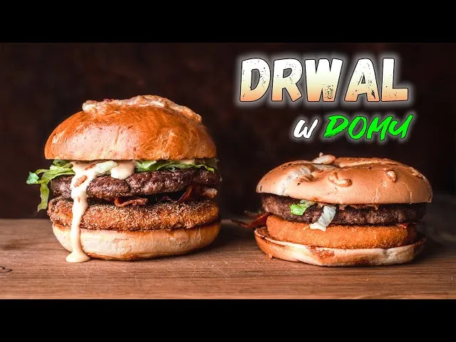 jak złożyć Burgera Drwala warstwy