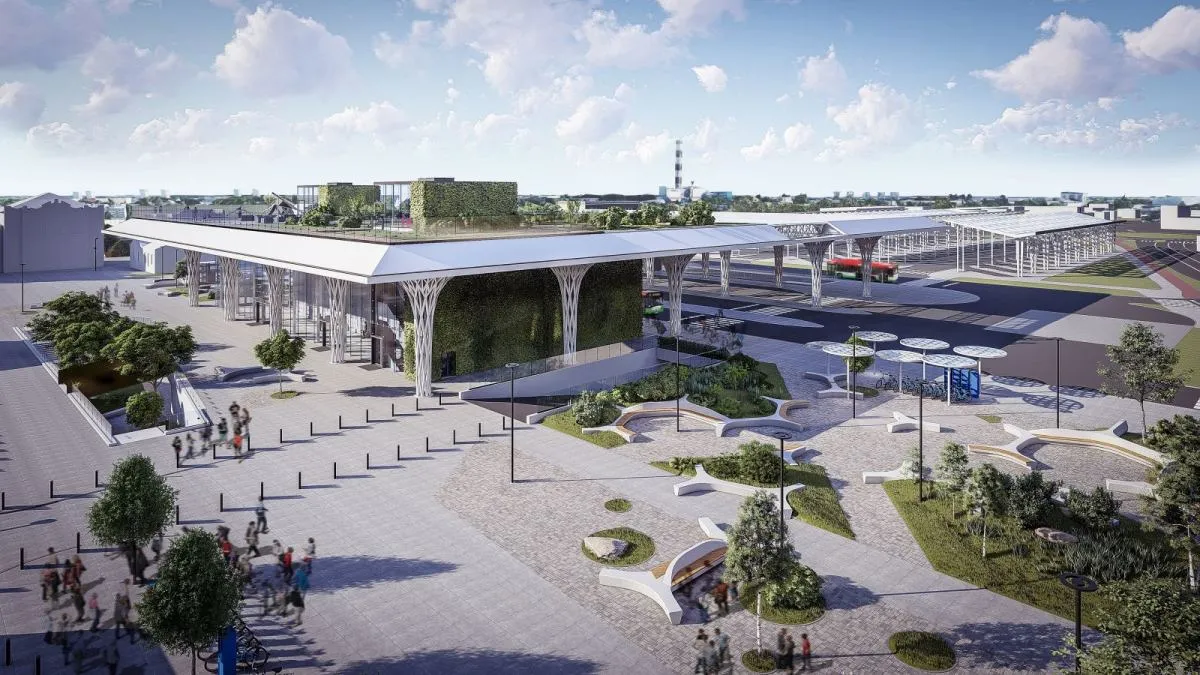 Nowy Dworzec Metropolitalny Lublin z zewnątrz