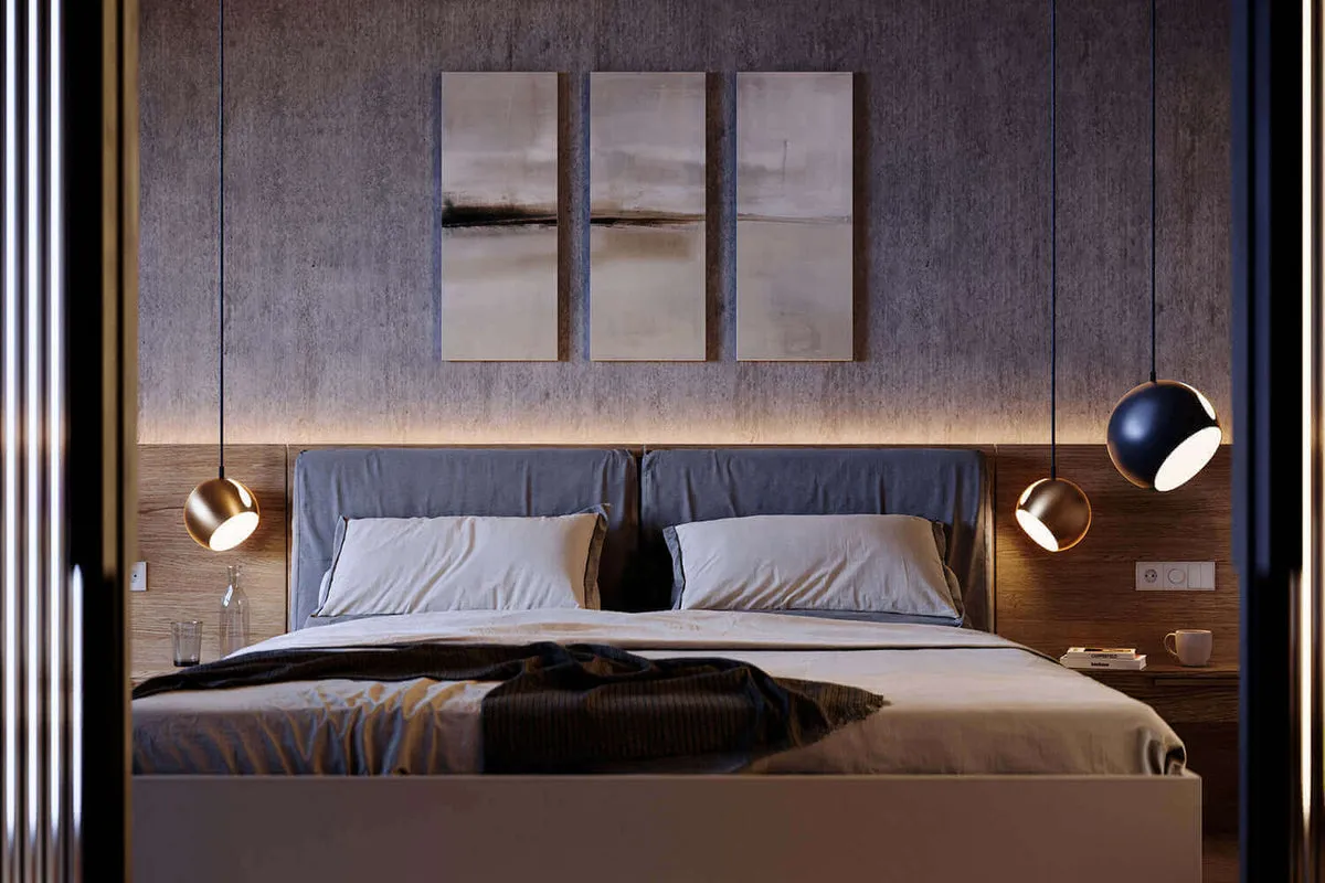 ciepłe światło w sypialni 2700K 3000K