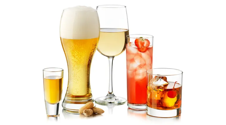 porównanie kalorii piwo wino wódka napoje gazowane