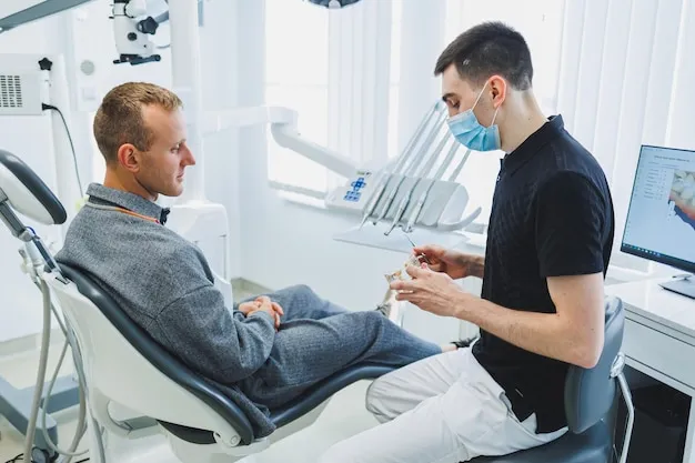 Dentysta w nowoczesnym gabinecie stomatologicznym