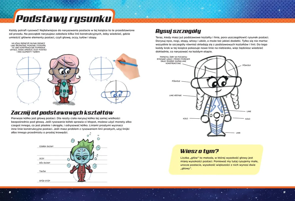 osoba planująca komiks na kartce