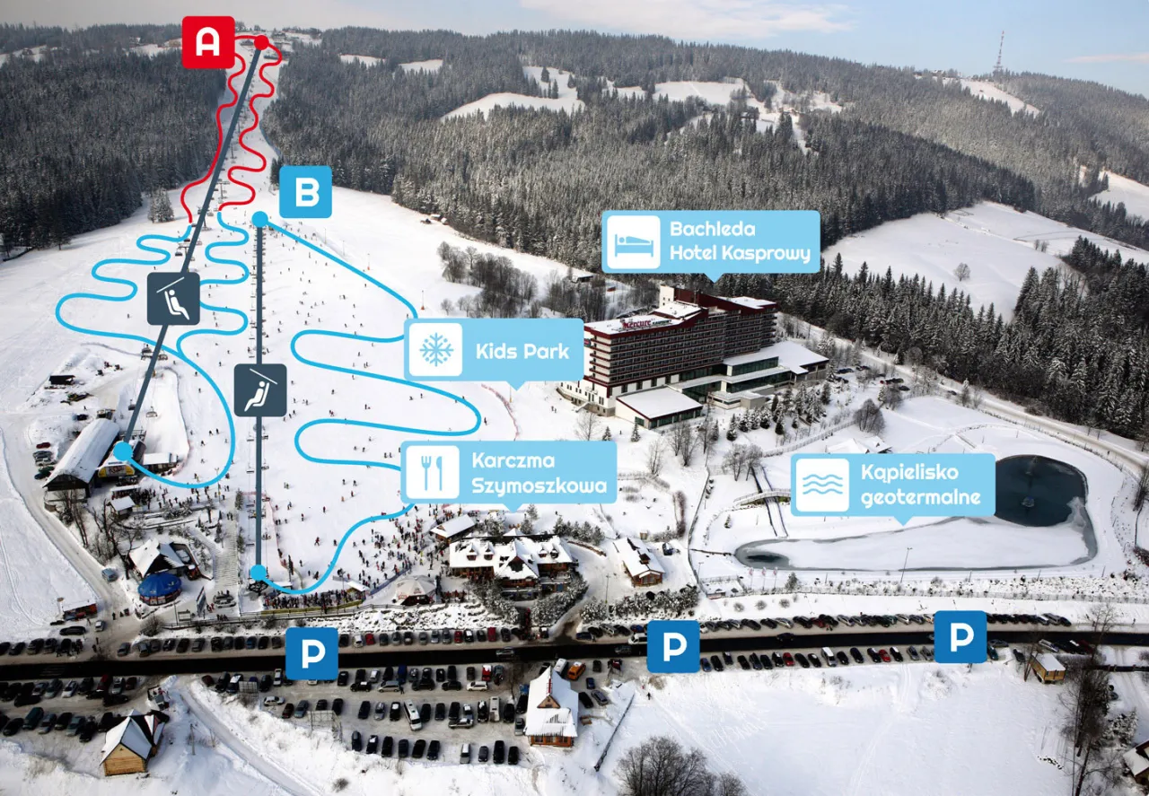 Mapa stoków narciarskich Zakopane