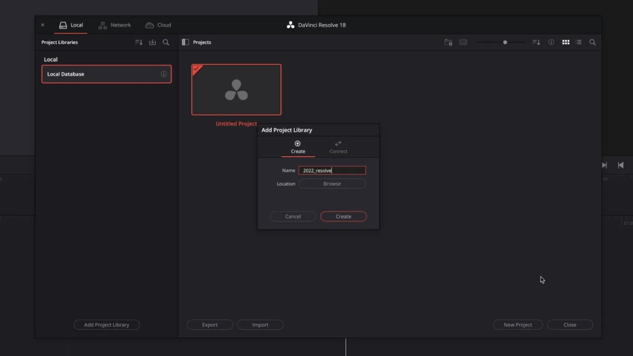 DaVinci Resolve Project Manager backup database
