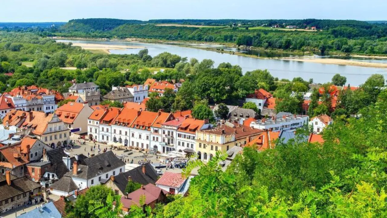 Kazimierz Dolny panorama rynku i Wisły