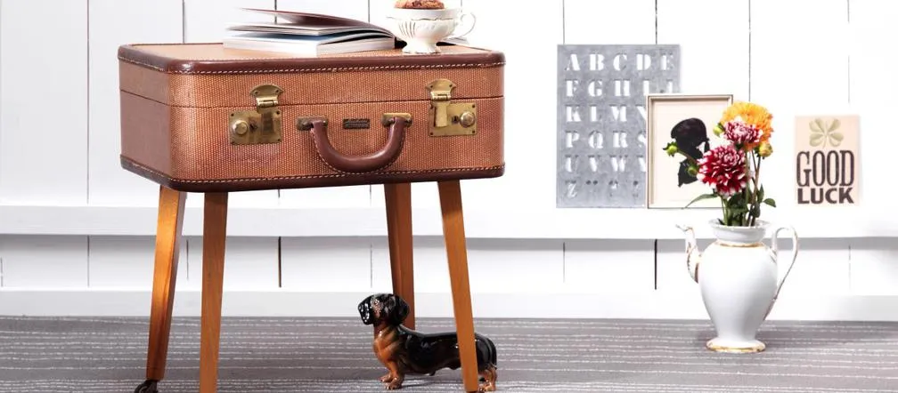 walizka stolik kawowy diy