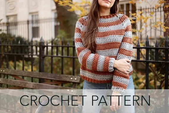 sweter szydełkowy top-down