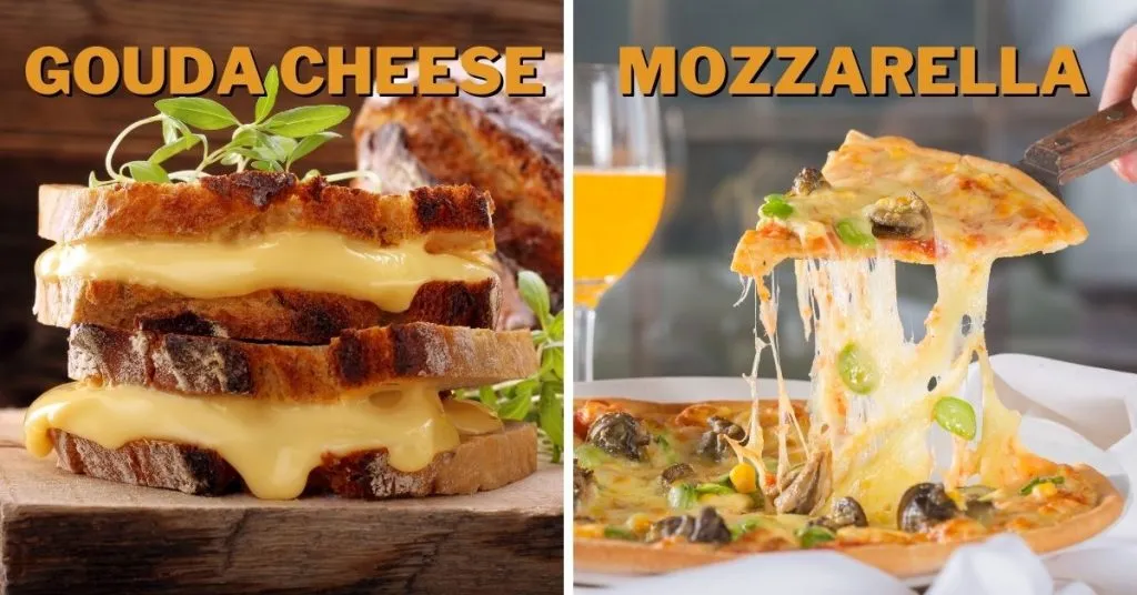 gouda vs mozzarella na pizzy