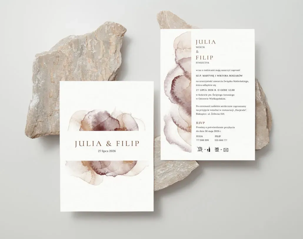 trendy zaproszenia ślubne 2026 style